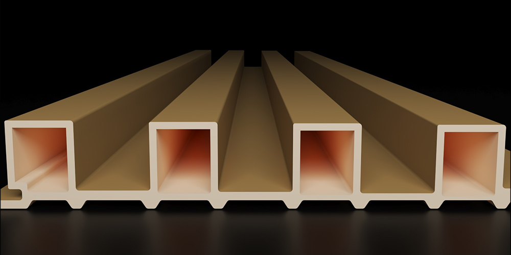 Panneaux muraux cannelés WPC de 170 MM